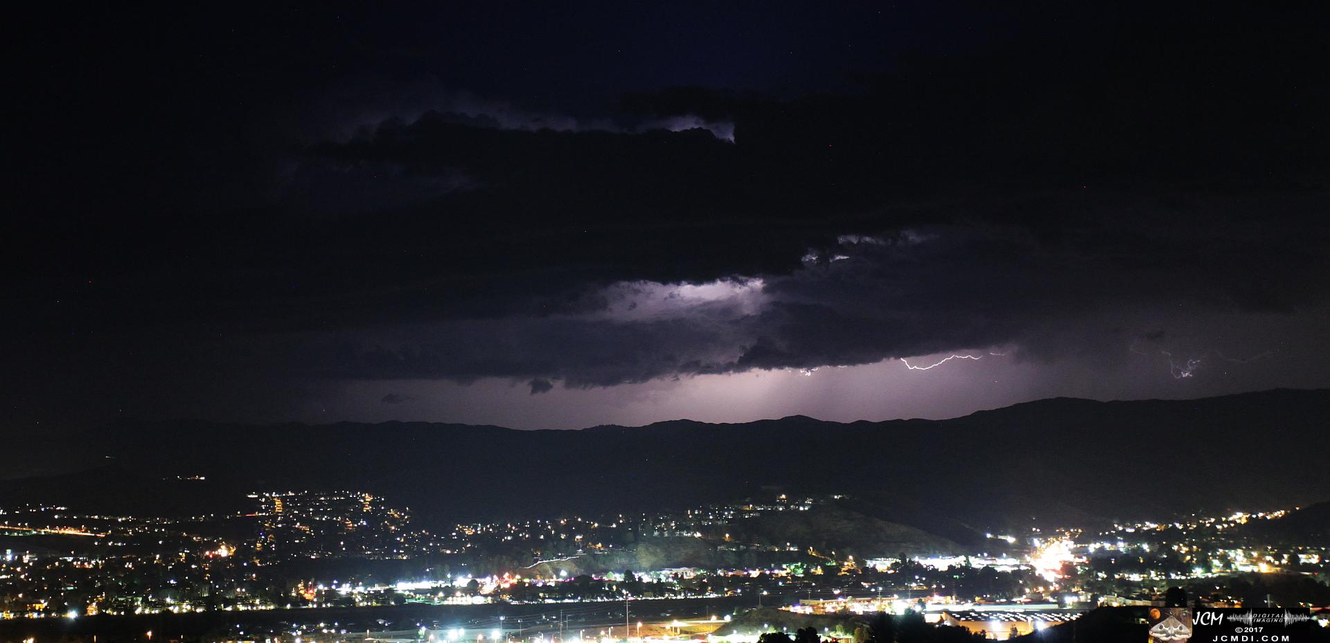 Desert Lightning image, 9-9-2017 over Antelope Valley (filmed from Santa Clarita)